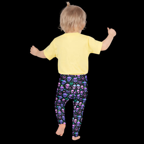 Neon Space Skulls - Kid's Leggings