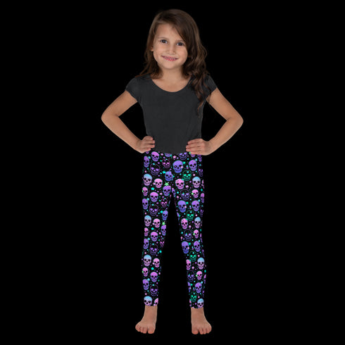 Neon Space Skulls - Kid's Leggings