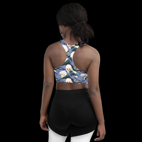 Skulls at Dusk - Longline Sports Bra