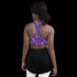 Heart Skull Splatter - Longline Sports Bra