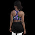 Neon Space Skulls - Longline Sports Bra