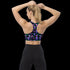 Neon Space Skulls - Longline Sports Bra