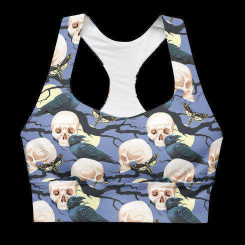 Skulls at Dusk - Longline Sports Bra