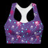 Heart Skull Splatter - Longline Sports Bra