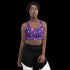 Heart Skull Splatter - Longline Sports Bra