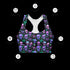 Neon Space Skulls - Longline Sports Bra
