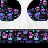 Neon Space Skulls - Longline Sports Bra
