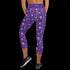 Heart Skull Splatter - Yoga Capri Leggings