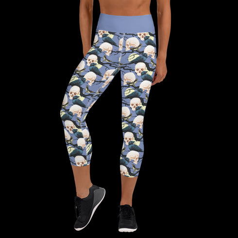 Skulls at Dusk - Yoga Capri Leggings