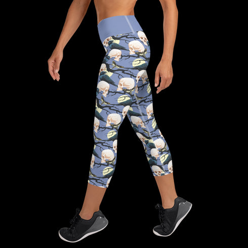 Skulls at Dusk - Yoga Capri Leggings