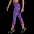 Heart Skull Splatter - Yoga Capri Leggings