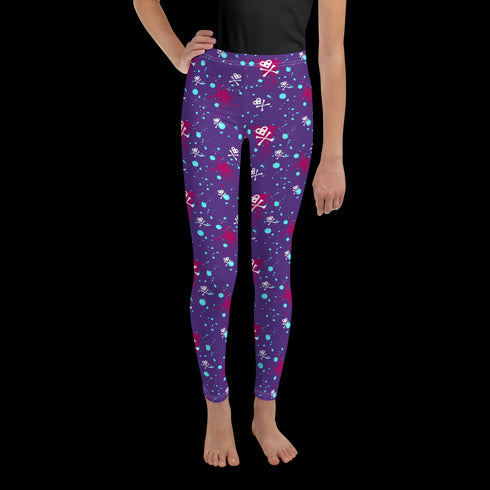 Heart Skull Splatter - Youth Leggings