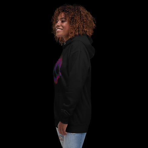 Neon Lines Skull - Adult Hoodie