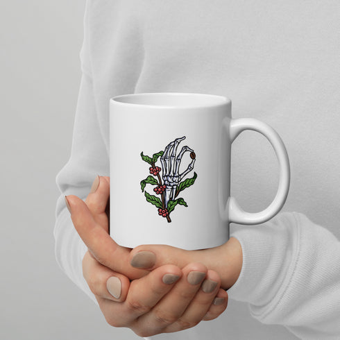Coffee Plant Hand - White Mug