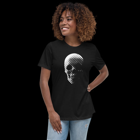 Shadow Lines Skull - Women's Relaxed Tee